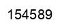 Number 154589 black image