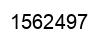 Number 1562497 black image