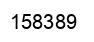 Number 158389 black image