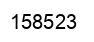Number 158523 black image