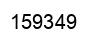 Number 159349 black image