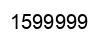 Number 1599999 black image