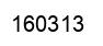 Number 160313 black image