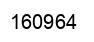 Number 160964 black image