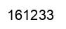 Number 161233 black image