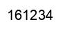 Number 161234 black image