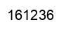 Number 161236 black image