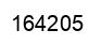 Number 164205 black image