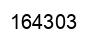 Number 164303 black image