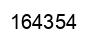 Number 164354 black image