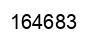 Number 164683 black image