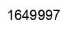 Number 1649997 black image