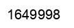 Number 1649998 black image