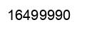 Number 16499990 black image