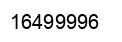 Number 16499996 black image