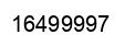 Number 16499997 black image