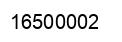 Number 16500002 black image