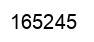 Number 165245 black image