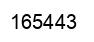 Number 165443 black image
