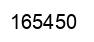 Number 165450 black image