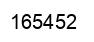 Number 165452 black image