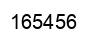 Number 165456 black image