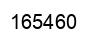 Number 165460 black image
