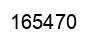 Number 165470 black image
