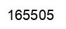 Number 165505 black image