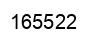 Number 165522 black image