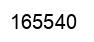 Number 165540 black image