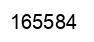 Number 165584 black image