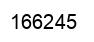 Number 166245 black image