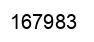 Number 167983 black image