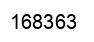 Number 168363 black image
