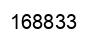 Number 168833 black image