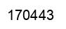 Number 170443 black image