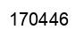 Number 170446 black image
