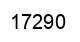 Number 17290 black image