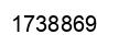 Number 1738869 black image