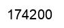 Number 174200 black image