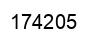 Number 174205 black image