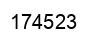 Number 174523 black image