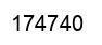 Number 174740 black image