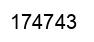 Number 174743 black image