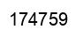 Number 174759 black image