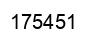 Number 175451 black image