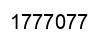 Number 1777077 black image
