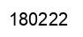 Number 180222 black image