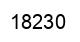 Number 18230 black image